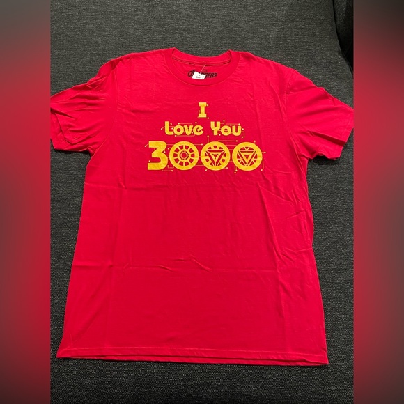 Marvel Iron Man I love you 3000 Shirt - Picture 1 of 3